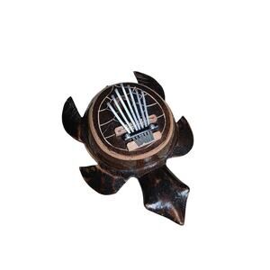 TURTLE-ShapedThumb Piano/Karimba/Mbira, made from coconut handpainted fair trade